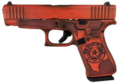 Glock 48 Custom "Texas Orange" 9mm 4.17" Barrel 10-Rounds - $409.99 