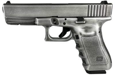 Glock 17 Gen 3 Custom "Destressed Crushed Silver" 9mm 4.49" Barrel 17-Rounds - $680.99