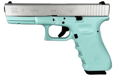 Glock 17 Gen 3 Custom "Tiffany Frame Crushed Silver Slide" 9mm 4.49" Barrel 17-Rounds - $739.99