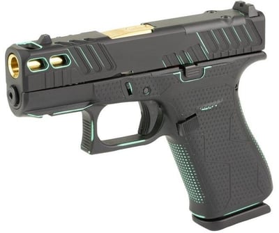 Glock 43X MOS Robin's Egg Blue / Black 9mm 3.4" Barrel 10-Rounds - $652.04 