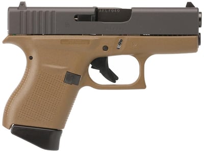Glock 43 Black / Flat Dark Earth 9mm 3.39" Barrel 6-Rounds - $399.95 