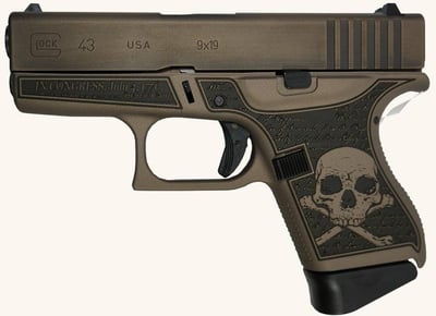 Glock 43 Custom "Revolution Colonial Brown" 9mm 3.4" Barrel 6-Rounds - $527.83 