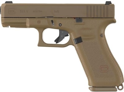 Glock 19X V Flat Dark Earth 9mm 4.02" Barrel 17/19-Rounds - $544.21 (Email Price)
