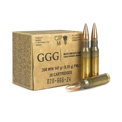 GGG 308 Winchester 147 Grain FMJ Range Bundle 120 rounds - $102.59