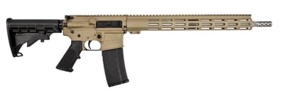 Great Lakes GL-15 .223 Wylde AR-15 Rifle 16" Heavy SS Barrel, 30rd, Aluminum M-LOK, Full-length Picatinny, FDE - $491.10 (Add To Cart)