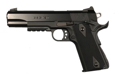 GSG 1911 AD-OPS .22 LR Semi-Auto Pistol, 5" Barrel, 10+1 Rounds, Double Diamond Grips, Anodized Black - $269.99