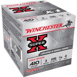 Winchester Super-X High Brass Ammo 410 Bore 3" 11/16 Oz #4 Shot - 410 Bore 3" 11/16 Oz #4 Shot 25/Box 0020892000247