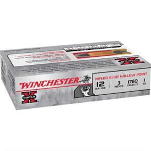 Winchester Super-X 12 Gauge Shotgun Ammo - 12 Gauge 3" 1 Oz Rifled Slug Hollow Point 5/Box 0020892009585