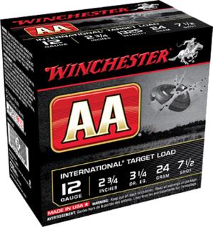 Winchester AA InterNational Target Ammunition 12 Gauge 2-3/4" 7/8 oz #7-1/2 Shot Box of 25 0020892009790