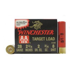 Winchester Aa Target 28 Gauge Shotgun Ammo - 28 Gauge 2-3/4" 3/4 Oz #8 Shot 25/Box 0020892009943