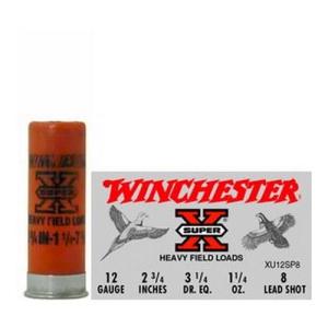 Winchester Super-X Game Load 12 Gauge Shotgun Ammo - 12 Gauge 2-3/4" 1-1/4 Oz #8 Shot 25/Box 0020892013131