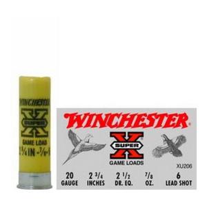 Winchester Super-X Heavy Game Load Ammo 20 Gauge 2-3/4" 7/8 Oz #6 Shot - 20 Gauge 2-3/4" 7/8 Oz #6 Shot 25/Box 0020892013391