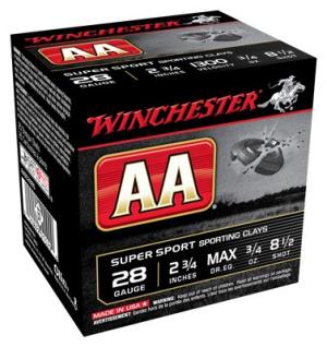 Winchester Repeating Arms WIN AMMO AA TARGET 28GA. 2.75" 1300FPS. 3/4OZ. #8.5 25-PACK 0020892015296