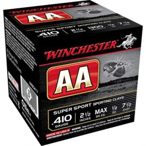 Winchester AA Super Sport Sporting Clays Ammunition 410 Bore 2-1/2" 1/2 oz #7-1/2 Shot Box of 25 0020892017146