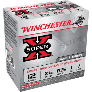 Winchester Super-X Game & Target Ammo 12 Gauge 2-3/4" 1 Oz #7 Shot - 12 Gauge 2-3/4" 1 Oz #7 Shot 25/Box 0020892018983