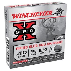 Winchester Super-X Ammunition 410 Bore 2-1/2" 1/5 oz Foster-Type Slug Box of 15 0020892020580