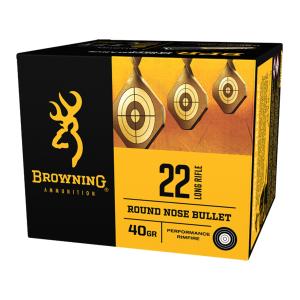 Browning BPR Ammunition 22 Long Rifle 40 Grain Black Plated Lead Round Nose Box of 400 0020892103573