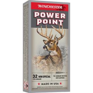 Winchester Super-X Ammo 32 Winchester Special 170gr Power-Point - 32 Winchester Special 170gr Power-Point 20/Box 0020892200425