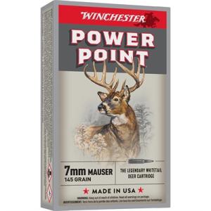 Winchester Super-X Ammo 7mm Mauser (7x57mm) 145gr Pp - 7mm (7x57mm) Mauser 145gr Power-Point 20/Box 0020892201736