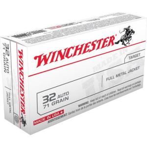 Winchester Ammo 32 Automatic Usa, 71 Grains, Full Metal Jacket, Per 50