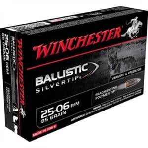 Winchester Supreme Ballistic Silvertip Ammo 25-06 Remington 85gr Bst - 25-06 Remington 85gr Ballistic Silver Tip 20/Box 0020892210721