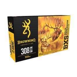 Browning BXS .308 Winchester 150 grain Solid Expansion Polymer Tip Centerfire Rifle Ammo 20 Rounds B192403081 0020892224766
