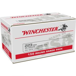 Winchester White Box, .223 Remington, FMJ, 55 Grain, 150 Rounds 0020892224988