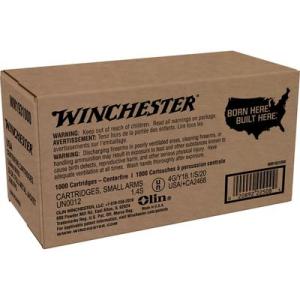 Winchester USA RIFLE 5.56x45mm NATO 55 grain Full Metal Jacket Brass Centerfire Rifle Ammo 1000 WM1931000 0020892225084