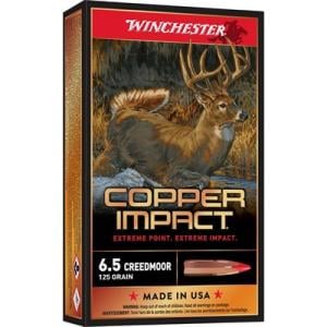 Winchester Copper Impact 6.5 Creedmoor 125 Grain Copper Extreme Point Centerfire Rifle 20 Rounds 0020892227873