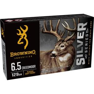 Browning Ammo Silver Series 6.5 Creedmoor 129 Gr Plated Soft Point 20rds 0020892232266