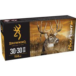 Browning Ammunition Max Point .30-30 Winchester 150 gr PT 20rds Rifle Ammo for Classic Performance - B192130302 0020892232952