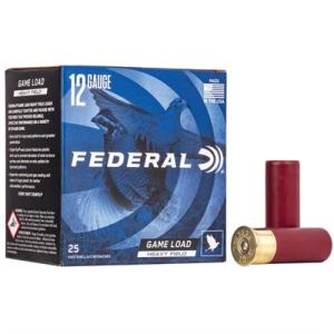 Federal Cartridge H1234 2.75 in. & 12 Gauge Game-Shok Heavy Field Load Shotshells - Size 4 - 25 Per Pack 0029465002046