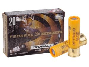 Federal Vital-Shok Truball Ammo 20 Gauge 2-3/4" 3/4 Oz Rifled Slug - 20 Gauge 2-3/4" 3/4 Oz Rifled Slug 5/Box 0029465025274