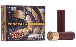 Federal Premium Vital-Shok Ammunition 10 Gauge 3-1/2" Buffered 00 Copper Plated Buckshot 18 Pellets Box of 5 0029465028343