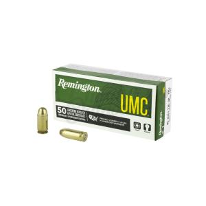 Remington UMC Handgun .45 ACP 230 Grain FMJ Brass Case Centerfire Pistol Ammo 50 Rounds