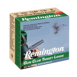 Remington Gun Club Target Ammo 20 Gauge 2-3/4" 7/8 Oz #8 Shot - 20 Gauge 2-3/4" 7/8 Oz #8 Shot 25/Box 0047700323107