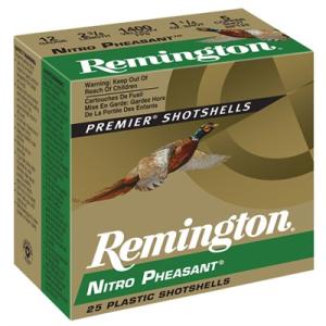 Remington Nitro Pheasant Loads, 12 Gauge, NP12M, 2 3/4" 1 3/8 ozs., 25 Rounds 0047700347004