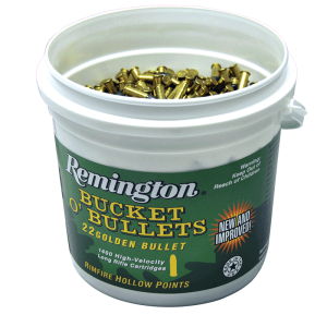 Remington Ammunition 1622B Golden Bullet  22 LR 36 gr Plated Hollow Point 1400 Bx/ 4 Cs (Bucket)