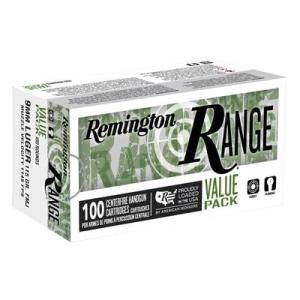 Remington Range 9mm Luger 115 Grain Full Metal Jacket Brass Cased Centerfire Pistol Ammo 100 Rounds R23972