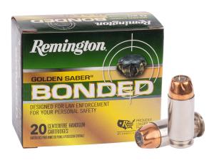 Remington Golden Saber Bonded .40 S&W 165 Grain Bonded Jacketed Hollow Point Centerfire Pistol Ammo 20 Rounds 29363