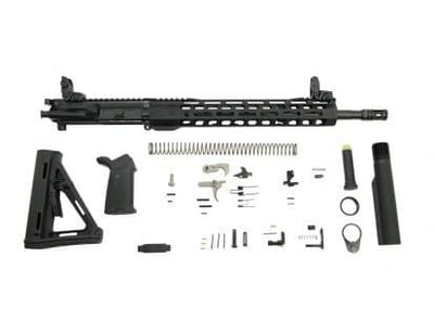 Palmetto State Armory 16" 5.56 Midlength Nitride M-Lok MOE EPT Rifle Kit w/ MBUS Sight Set