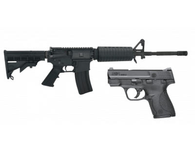 Palmetto State Armory 16" M4 Carbine-Length 1/7 Nitride Classic Rifle & Smith & Wesson M&P Shield 9mm Combo 223/5.56 005165491162