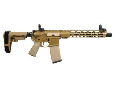 Palmetto State Armory Custom 10.5" Nitride 12.5" Cross-Cut Handguard SBA3 Pistol w/ MBUS
