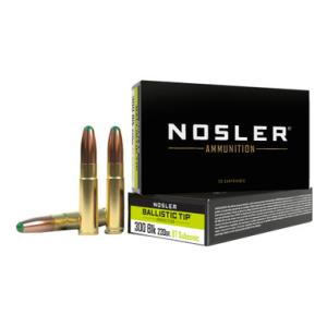 Nosler Ammo Ballistic Tip Suppressor Ready .300 AAC Blackout 220 Grain Ballistic Tip Round Nose 1012 fps 20 Rd./Box 054041610506