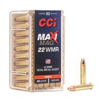 CCI Maxi-Mag Ammo 22 Magnum (Wmr) 40gr Total Metal Jacket - 22 Wmr 40gr Total Metal Jacket 50/Box