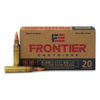 Hornady Frontier Ammo 5.56mm Nato 55gr Hollow Point Match - 5.56mm Nato 55gr Hollow Point 20/Box 0090255711479