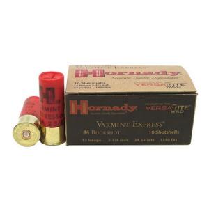 Hornady Varmint Express Buckshot Ammunition 12 Gauge 2-3/4" #4 Buckshot 24 Pellets Box of 10 0090255862430