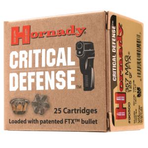 Hornady Critical Defense Ammunition 9x18mm (9mm Makarov) 95 Grain Flex Tip eXpanding Box of 25