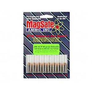 MagSafe Ammo .380 ACP Defender 60 Grain Pre Fragmented Bullet 1500 fps 10 Rounds MAG380D8