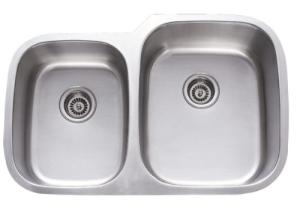 31 Inch Stainless Steel Undermount 40/60 Double Bowl Kitchen Sink - 18 Gauge
